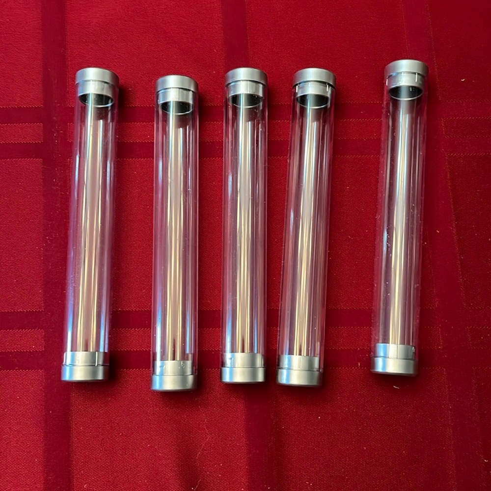 5 pcs Transparent Tube Pen Ballpoint Display Packaging Case Box Plastic Gifts